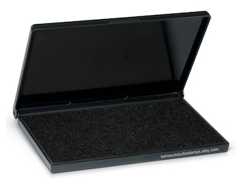 Large All Purpose Felt Ink Stamp Pad - Black, Blue, Red, NOT waterproof