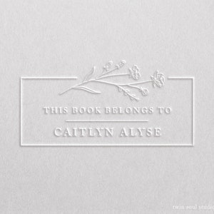 Custom Embosser Minimalist Design Personalized Ex Libris Book Embosser From the Library of Stamp Personalized Library Stamp Book Lover Gift