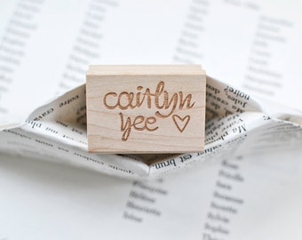 Personalized Name Rubber Stamp, Customized Stamp