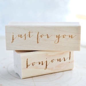 Just for You Phrase Stamp Personalized Stamp Calligraphy Stamp image 2