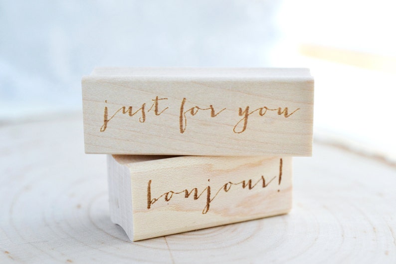 Just for You Phrase Stamp Personalized Stamp Calligraphy Stamp image 2