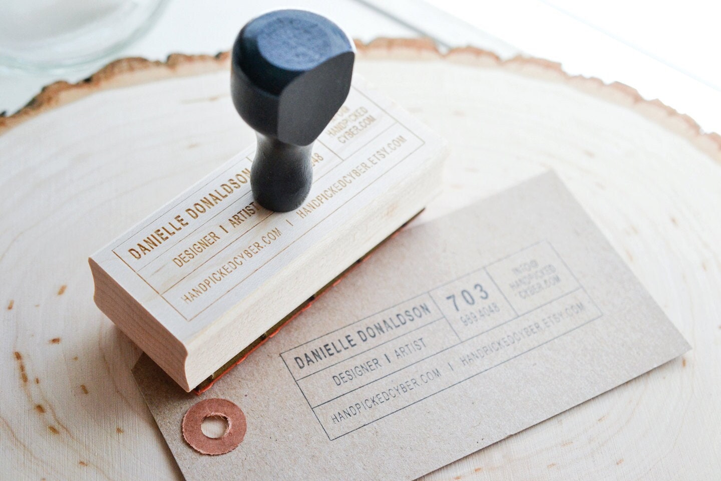Typeset Business Card Stamp by Paper Sushi
