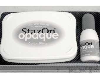 StazOn Opaque Cotton White Solvent Ink Pad - Archival Ink