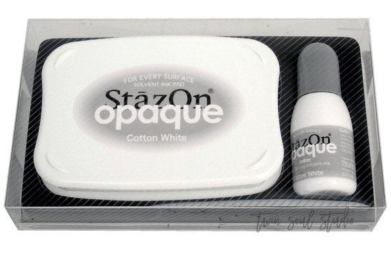 StazOn Opaque Cotton White Solvent Ink Pad - Archival Ink