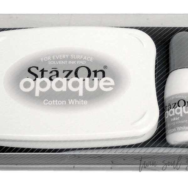 StazOn Opaque Cotton White Solvent Ink Pad - Archival Ink
