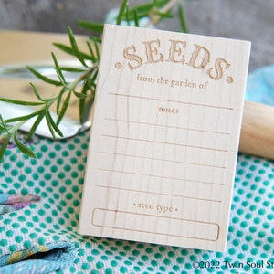 Sello de sobre de semillas, sello de paquete de semillas, sello de conservación de semillas, sello de jardinería, sello de agricultura familiar, regalo para jardineros, sello de goma de 5 x 7,6 cm