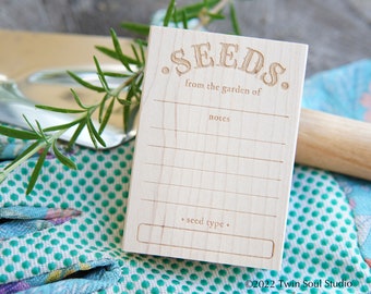 Seed Envelope Stamp, Seed Packet Stamp, Seed Saving Stamp, Gardening Stamp, Homesteading Stamp, Gift for Gardener