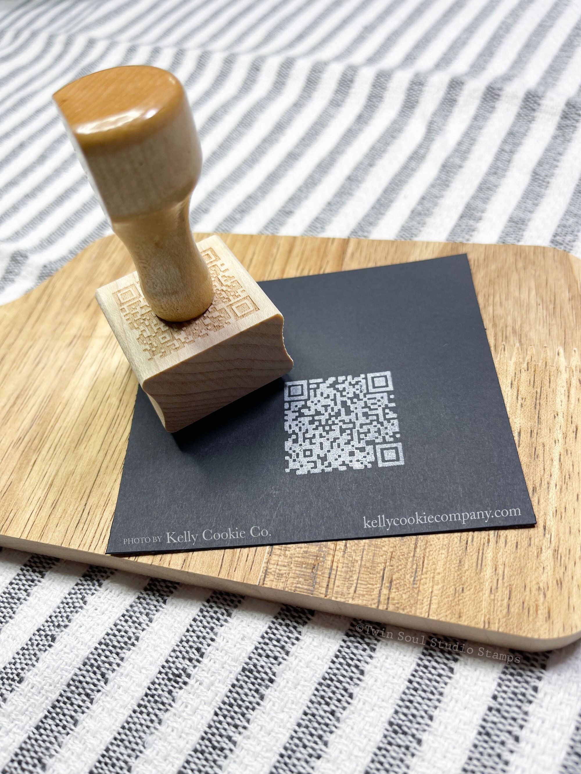 QR Code Stamp Custom QR Code Personalized QR Code Stamp Qr Code Label Etsy