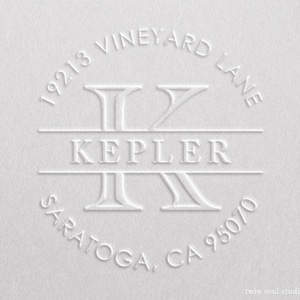 Aangepaste ronde adresstempel – gepersonaliseerde retouradresstempel – huwelijkscadeau | Monogramembosser | Envelopembosser | Housewarmingcadeau