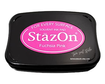 StazOn Fuchsia Pink Solvent Ink Pad - Archival Ink