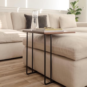 Walnut Side End Table Mid-Century Modern