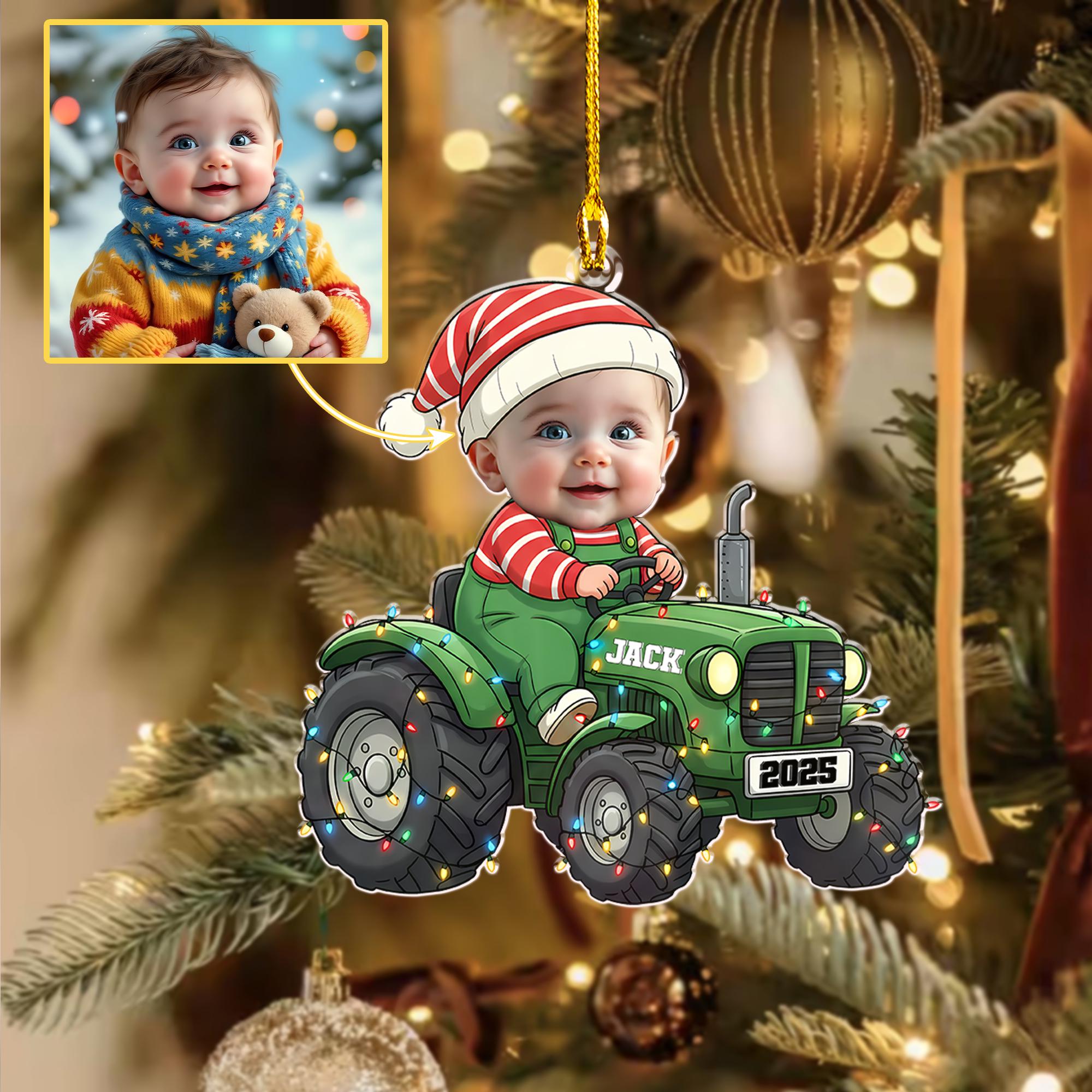 Décoration Noël Tracteur En Résine - Ornement Sapin Rustique Pour Maison, Ferme, Bureau Ou école - 3