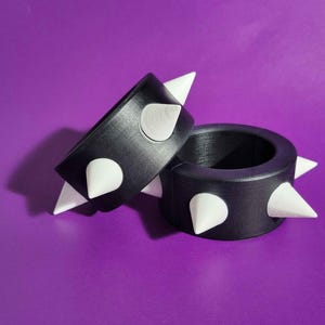 Magnetic Spiked Bowser Cuffs | Cosplay Fashion | Bowsette Chun-Li & Koopalings | Goth Accessories