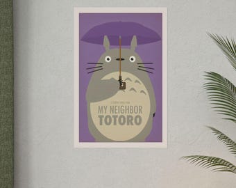 My Neighbor Totoro Poster | Rolled Art Print, Studio Ghibli Wall Decor. Aesthetic home and bedroom decor. Movie posters