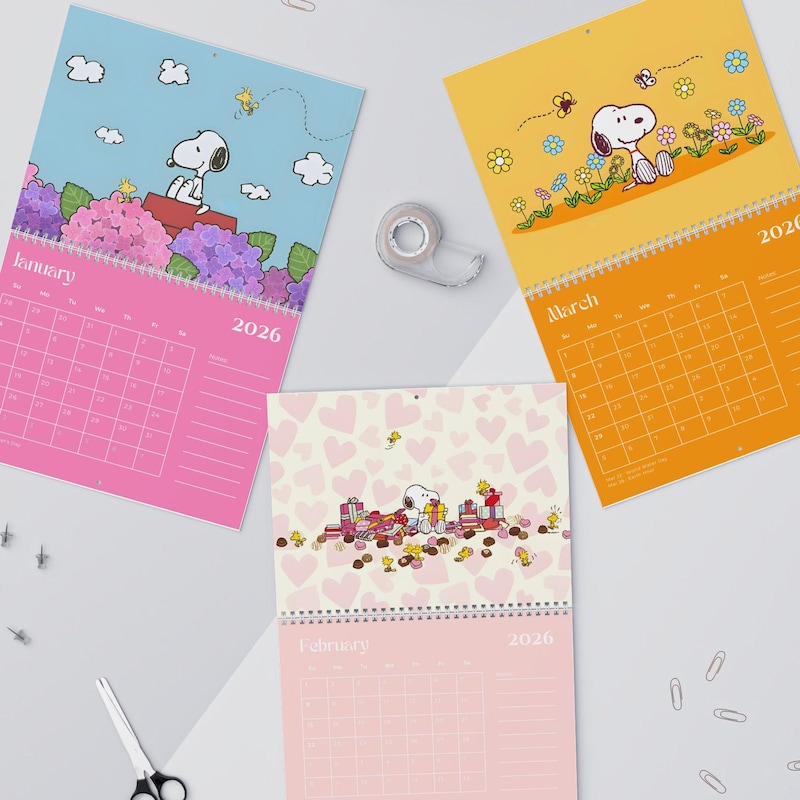 Calendar 2026 Snoopy Etsy