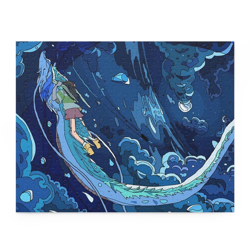 Puzzle "La città incantata" (120, 252, 500 pezzi). Puzzle dello Studio Ghibli. Simpatico puzzle artistico ispirato allo Studio Ghibli. Puzzle anime. immagine 3