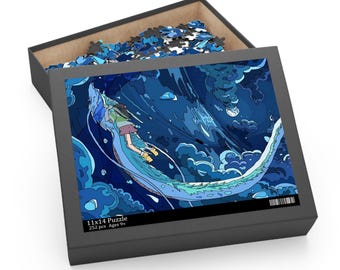 Chihiros Reise ins Zauberland Puzzle (120, 252, 500 Teile). Studio Ghibli Holzpuzzle. Süßes Artsy Puzzle Inspiriert von Studio Ghibli. Anime Puzzle