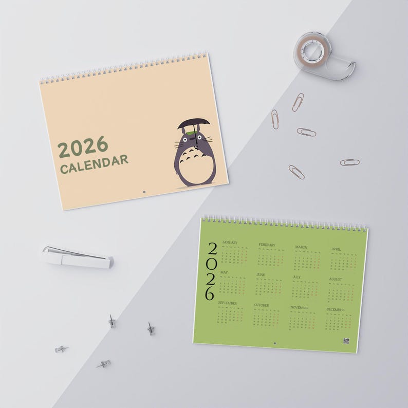 2026 Studio Ghibli Wall Calendar, Cute Calendar, Desk Planner, Anime, Gift for Kids & Adults, Monthly Planner. Ghibli image 2