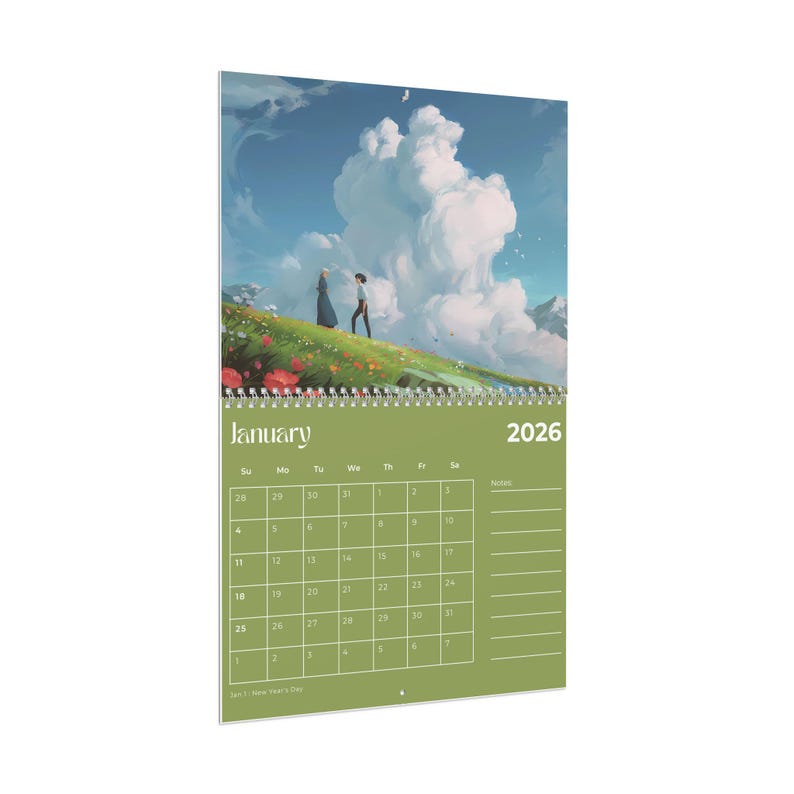 2026 Wall Calendar, Cute  Calendar, Desk Planner, Anime, Gift for Kids & Adults, Monthly Planner. 2025. Ghibli