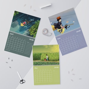 2026 Studio Ghibli Wall Calendar, Cute Calendar, Desk Planner, Anime, Gift for Kids & Adults, Monthly Planner. Ghibli image 3