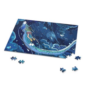 Puzzle "La città incantata" (120, 252, 500 pezzi). Puzzle dello Studio Ghibli. Simpatico puzzle artistico ispirato allo Studio Ghibli. Puzzle anime. immagine 2