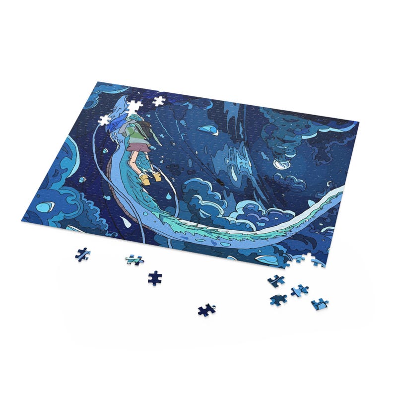 Puzzle "La città incantata" (120, 252, 500 pezzi). Puzzle dello Studio Ghibli. Simpatico puzzle artistico ispirato allo Studio Ghibli. Puzzle anime. immagine 4