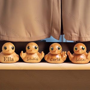 Hand Made Wooden Duck,Cute Wooden Duck Figurine,Little Duckling Ornament,Tiny Wood Duck Statue,Nature-Inspired Decor,Desktop Home Decoration