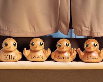 Hand Made Wooden Duck,Cute Wooden Duck Figurine,Little Duckling Ornament,Tiny Wood Duck Statue,Nature-Inspired Decor,Desktop Home Decoration