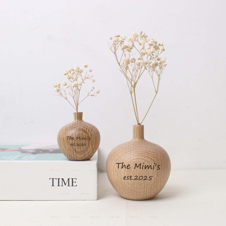 Customised Container Vase Custom Wooden Vase,wooden Vessel,artistic Vase,eco-friendly Home Déco ...
