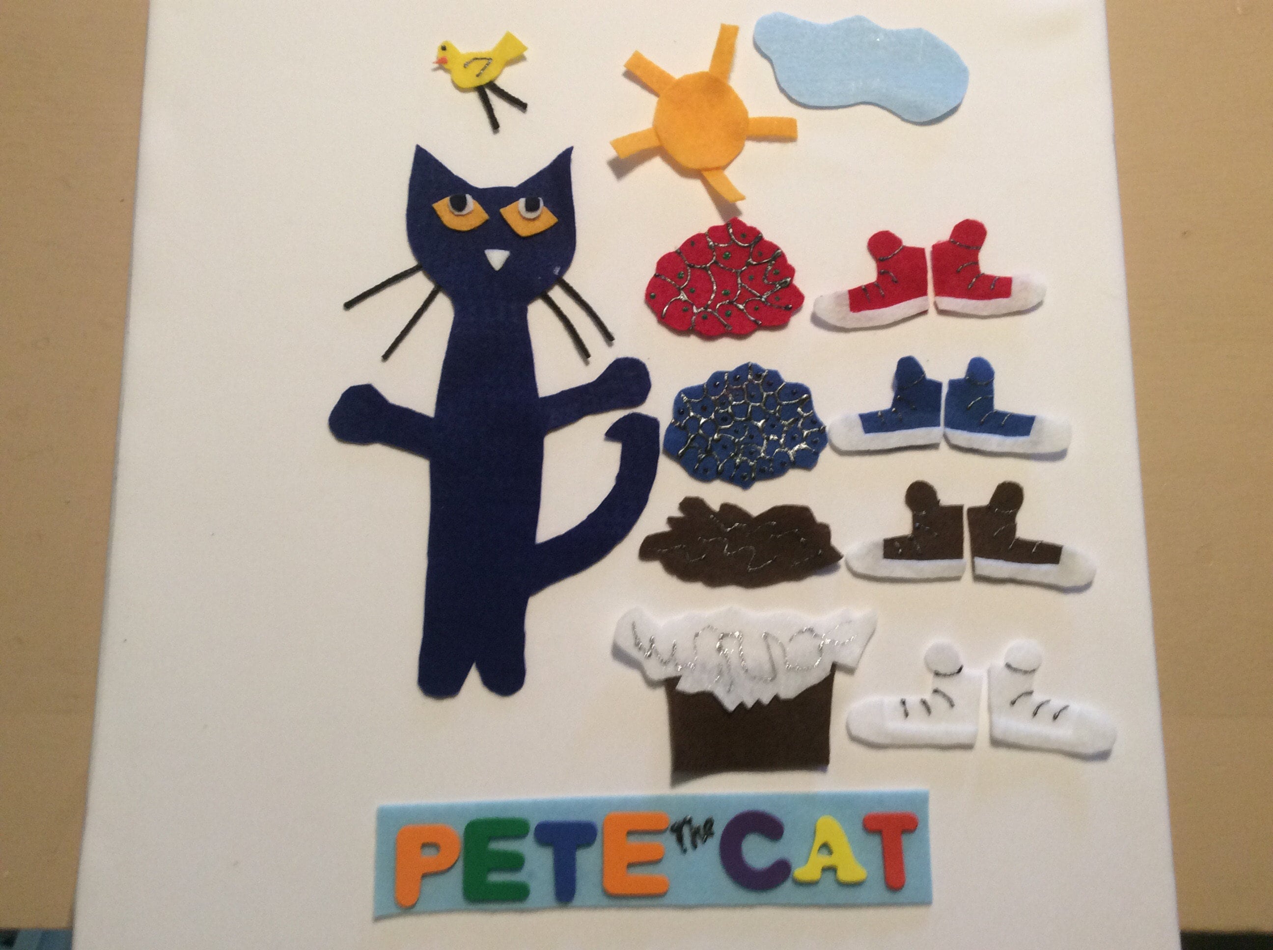 Felt Story Pete the Cat I Love My White Shoes by Eric - Etsy India