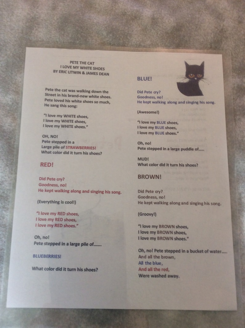 Pete the Cat I Love My White Shoes by Eric Litwin & James Etsy