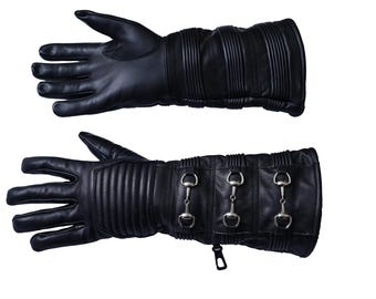 ヴィン＆エイジ　レザー手袋 スタッズ付き 黒 Vin＆Age ヴィンアンドエイジ NAUGHTY SHORT GLOVES ナーティー