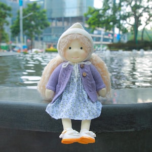 Handmade Waldorf Doll, Beautiful Packaging Included, Perfect Gift for Children and Collectors, Bunny