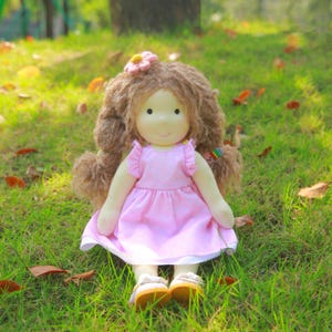 Waldorf Doll - Exquisitely Packaged Handmade Rag Doll, Delightful Pink Cotton Birthday Gift for Kids and Collectors, AMY