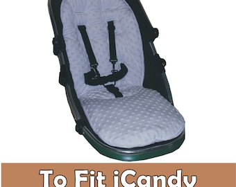 White Cuddlesoft Dimple Fleece Padded Seat Liner to Fit Icandy