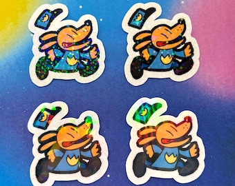 Dav Pilkey - Dog Man - Holographic Stickers