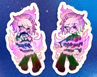 The Hundred Line: Last Defense Academy - &#39;Ghost Boy&#39; and Sirei - Holographic Stickers