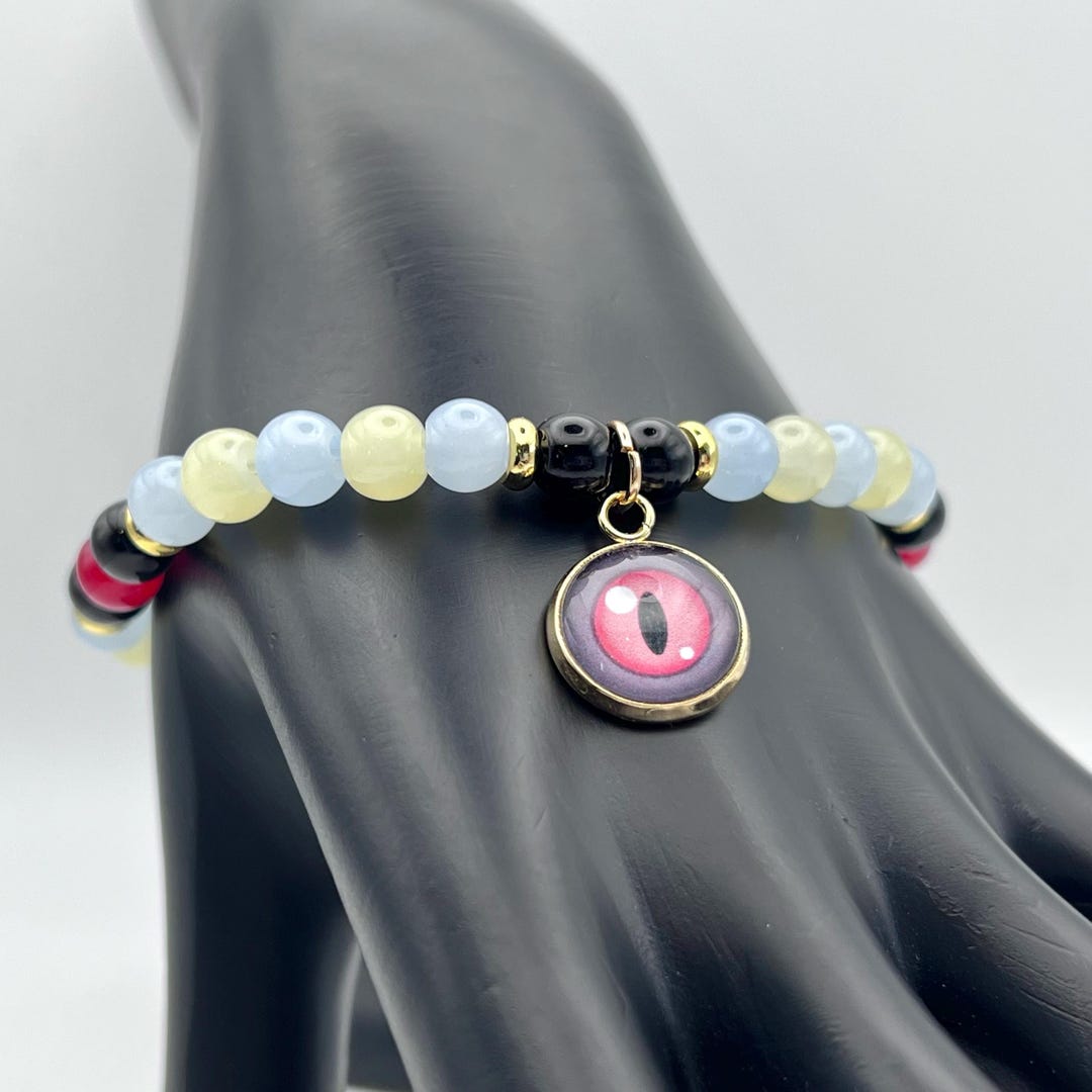 AI the Somnium Files Akemi Character Inspired Glass Charm Bracelet