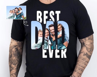 Custom Photo Dad Shirt, Personalized Family Picture Tee, Father’s Day Gift