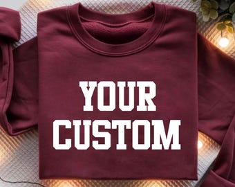 Custom Text Distressed Sweatshirt | Grunge Font Crewneck