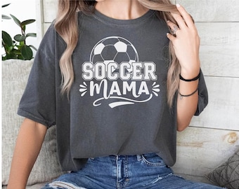 Soccer Mama Shirt Game Day Sports Mom Tee Team Spirit Casual Graphic Top