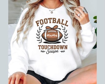 Sudadera de fútbol americano Touchdown Season, jersey para mamá del día del partido, miniconjunto deportivo, top de fútbol americano de otoño