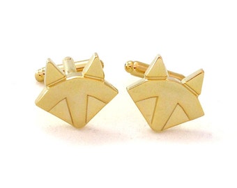Gold House of Stark Wolf cufflinks