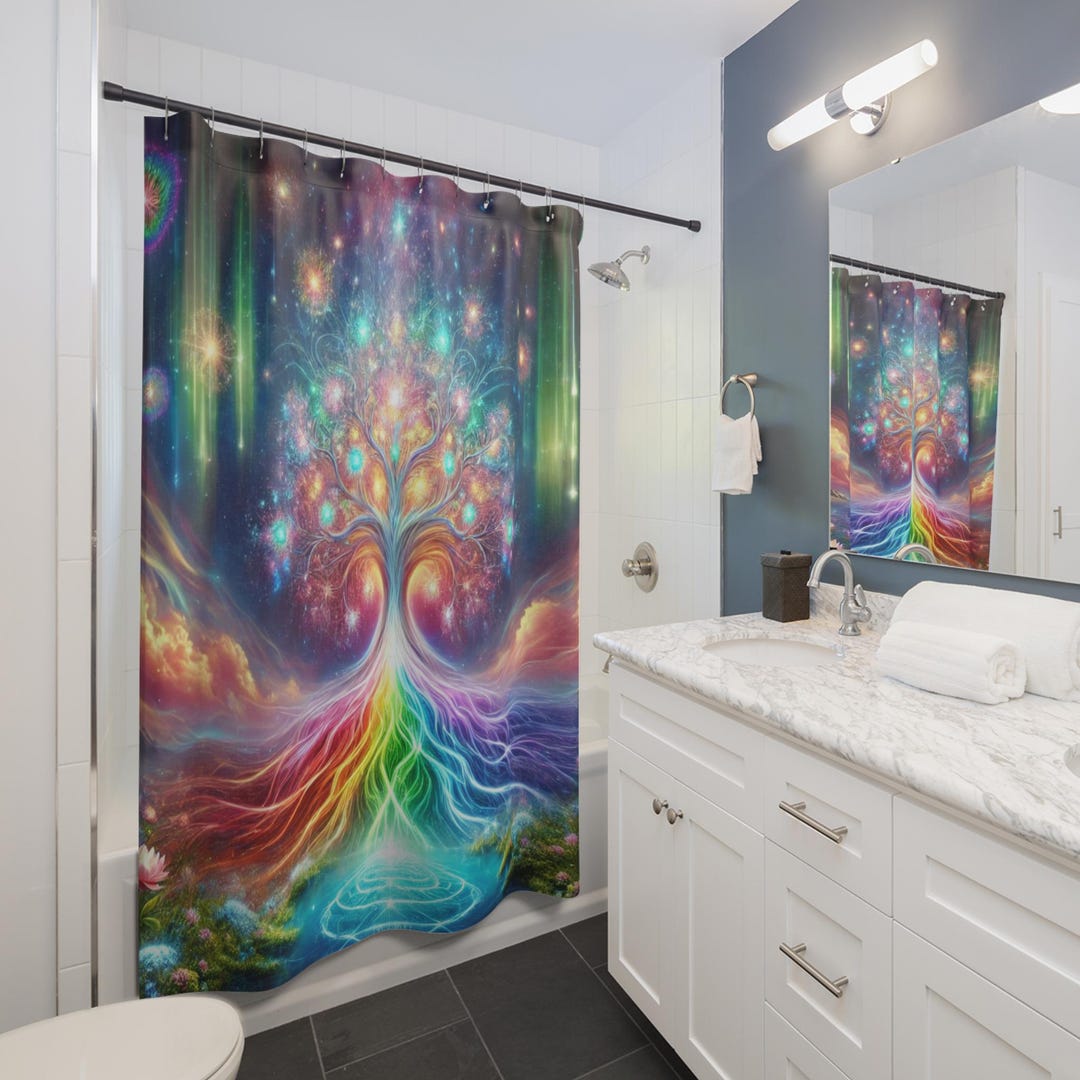 Lovely 3D Polyester Waterproof Beautiful View of Tree of Life Bath Shower Curtain 83201