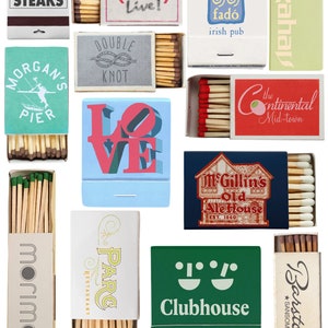 Philly Restaurants and Bars Matchbook Digital Print
