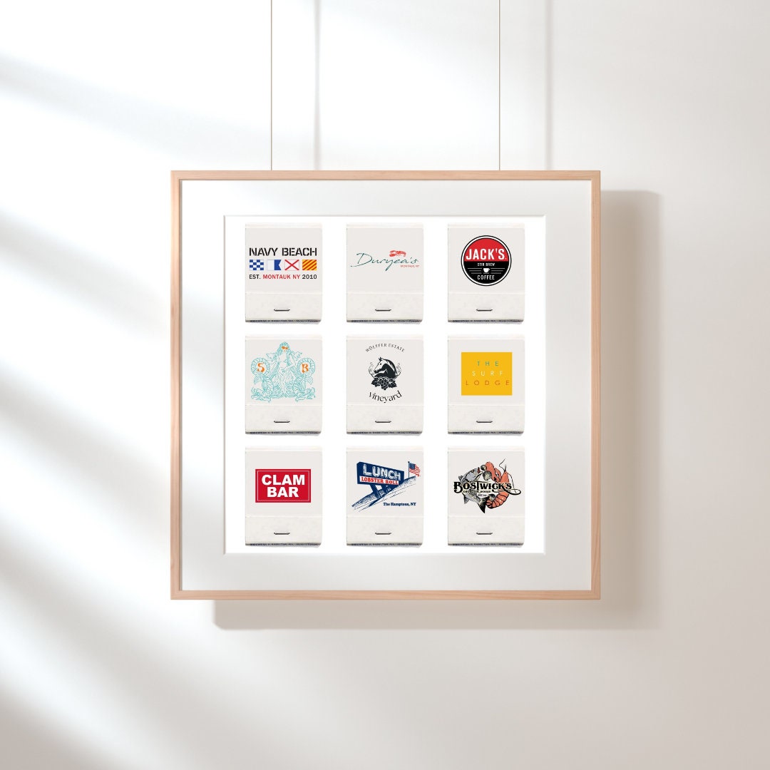 The Hamptons Digital Matchbook Print