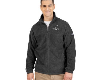 UFO Mountain Patch Hiking Columbia Fleece Jacket (Embroidery)