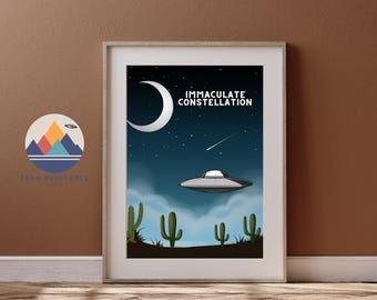 Immaculate Constellation- UFO Poster- UAP Catastrophic Disclosure- Flying Saucer in the Desert- Roswell New Mexico- Area 51 Printable Art
