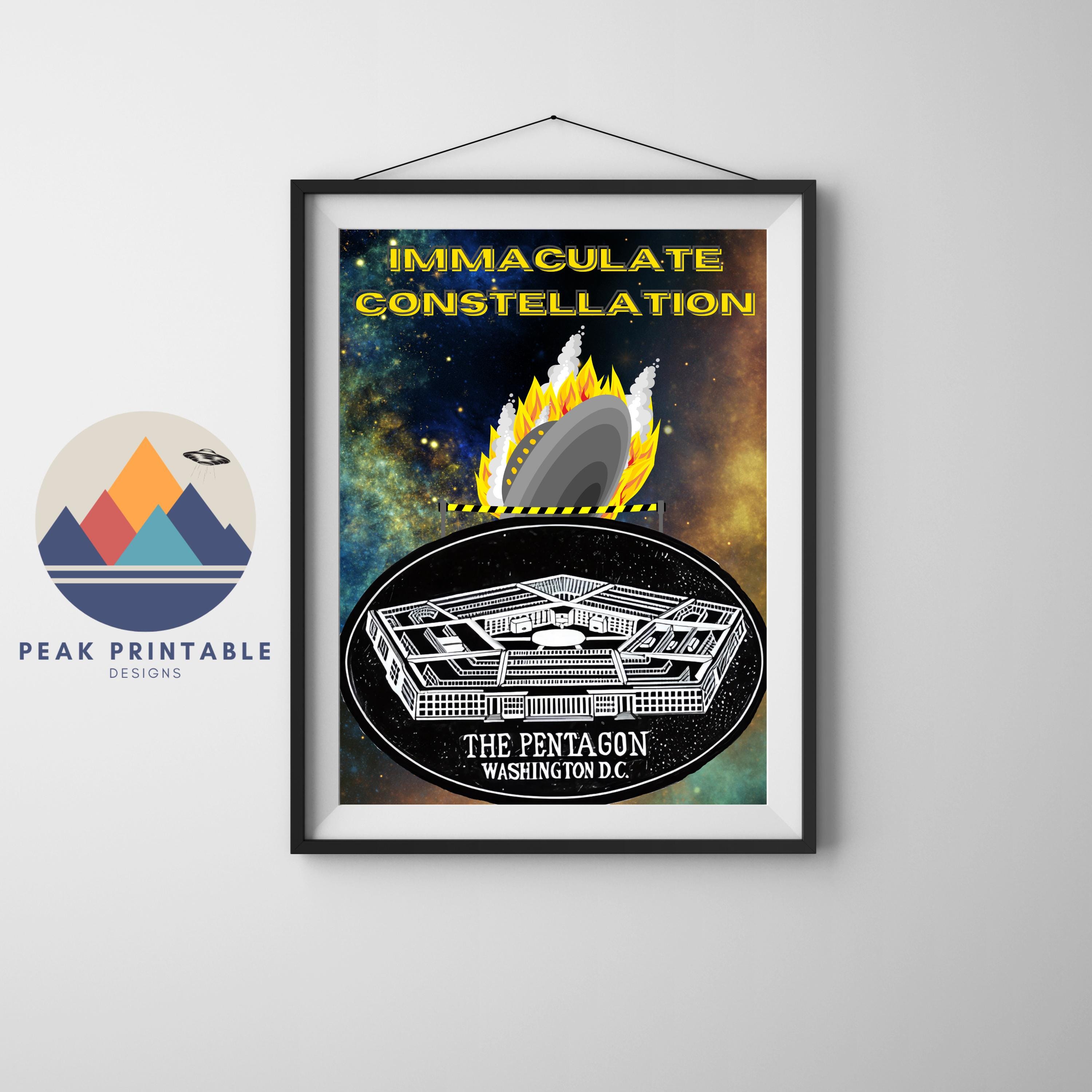 Immaculate Constellation Poster- UFO UAP Crash Retrieval Program- Whistleblower Awareness- Crashed Alien Spaceship- The Truth Is Out There