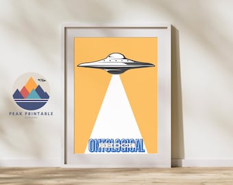 Ontologisches Schock UFO Poster druckbare Kunst - UAP Disclosure Awareness - Alien Raumschiff - Flying Saucer - ETs NHI Catastrophic Disclosure